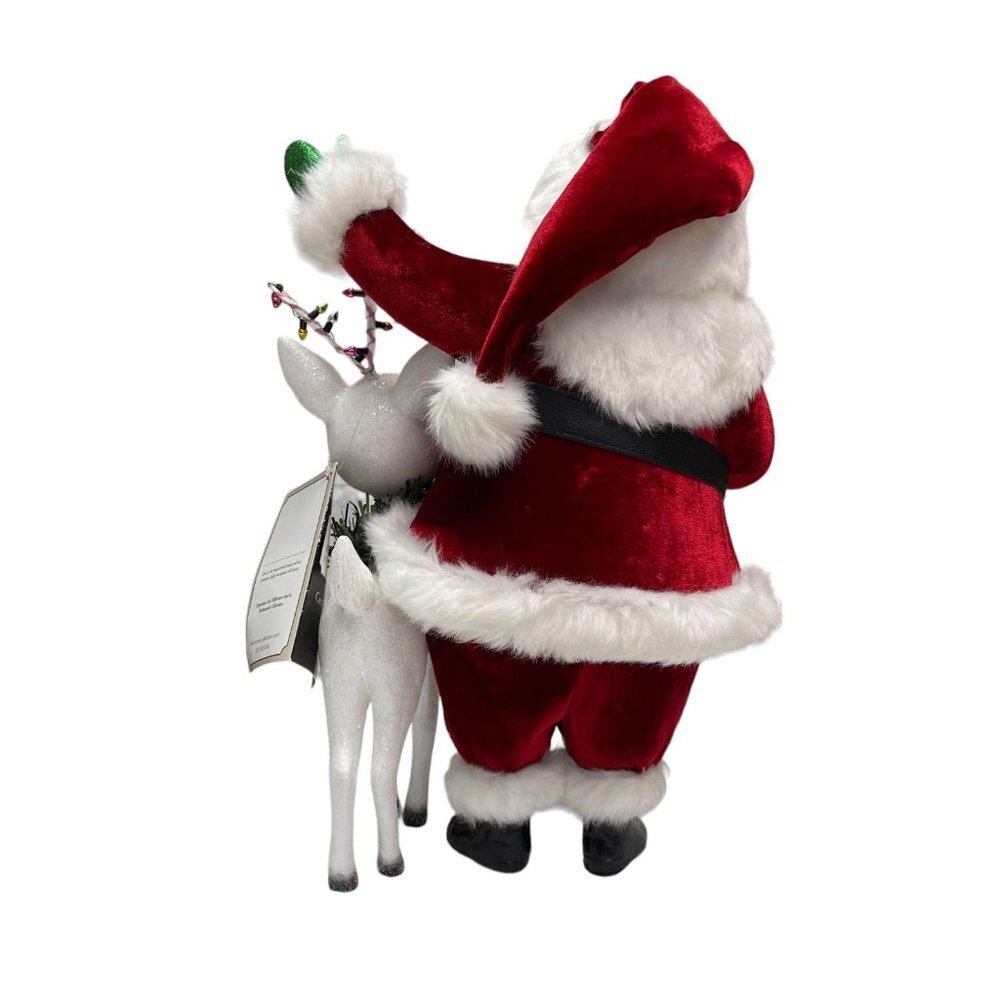 Katherine's Collection Mistletoe Santa with Reindeer Christmas Decorative Figure - Picture 3 of 9